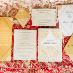 gold and ivory wedding stationery | Azure