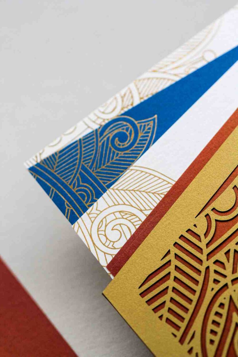 event inserts in pocket printed gold foil | AZURE