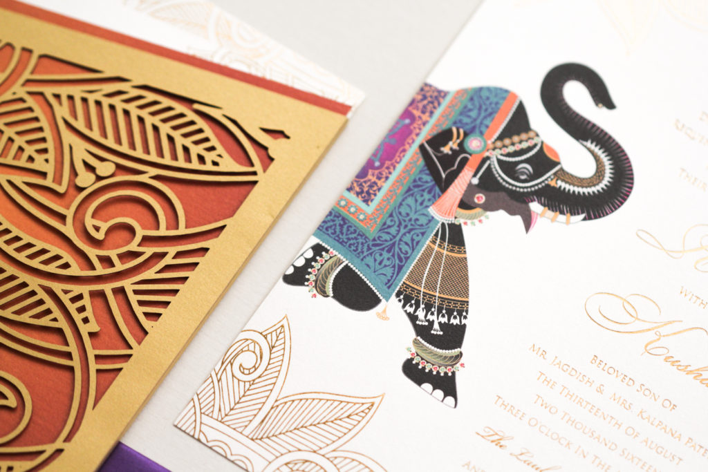 elephant detail with laser cut folio | AZURE