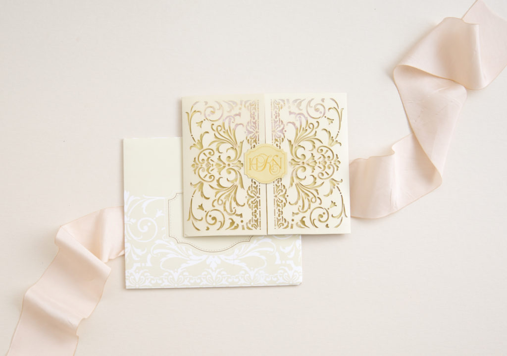 lasercut luxury wedding invitation