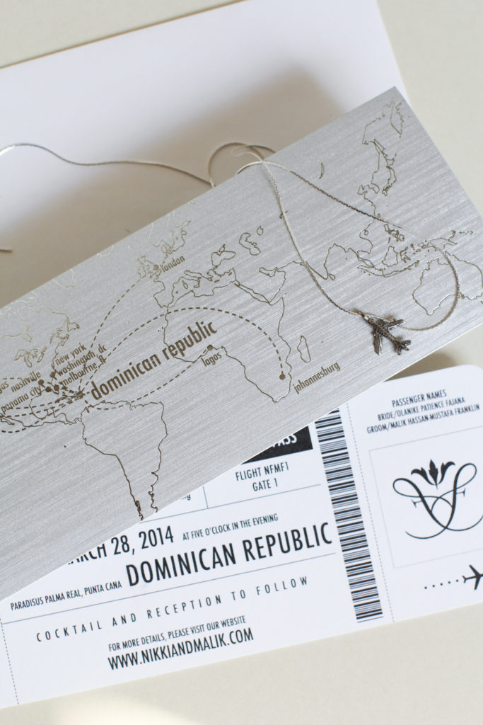 image travel themed custom designed wedding invitations