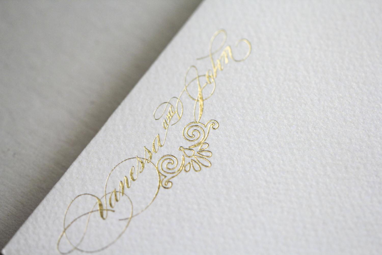 gold foil and navy on cream shimmer | AZURE